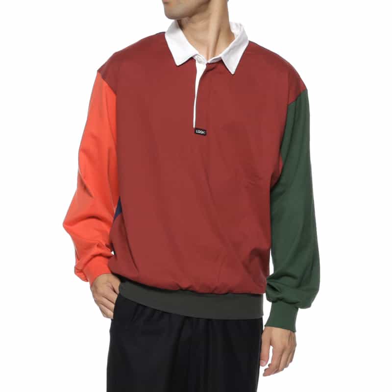 LQQK STUDIO LQQK STUDIO＜ルックスタジオ＞ スウェットポロシャツ MULTI COLOR