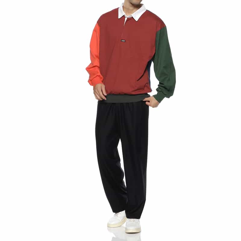 LQQK STUDIO LQQK STUDIO＜ルックスタジオ＞ スウェットポロシャツ MULTI COLOR