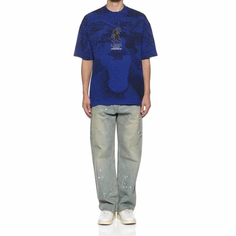 LQQK STUDIO LQQK STIDIO＜ルック スタジオ＞ プリントTシャツ BLUE