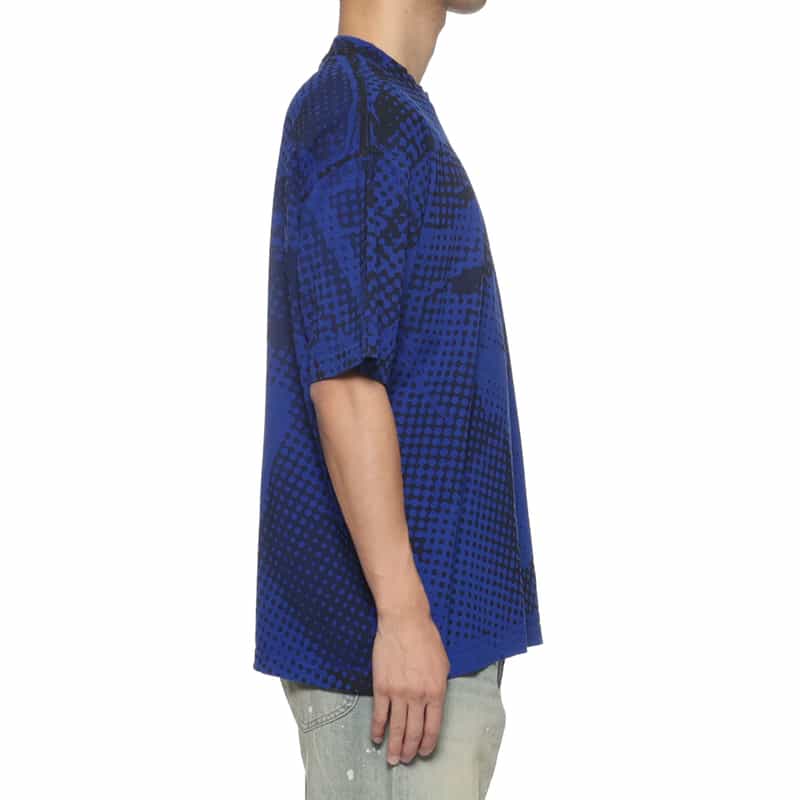 LQQK STUDIO LQQK STIDIO＜ルック スタジオ＞ プリントTシャツ BLUE