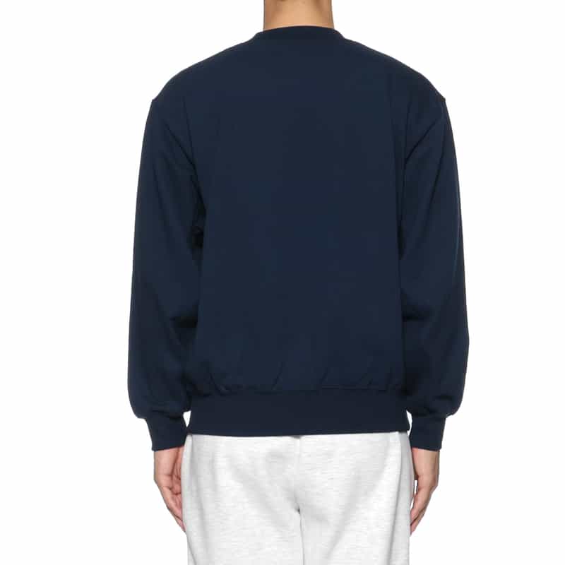 LQQK STUDIO LQQK STUDIO＜ルックスタジオ＞ ロゴ入りスウェットプルオーバー NAVY