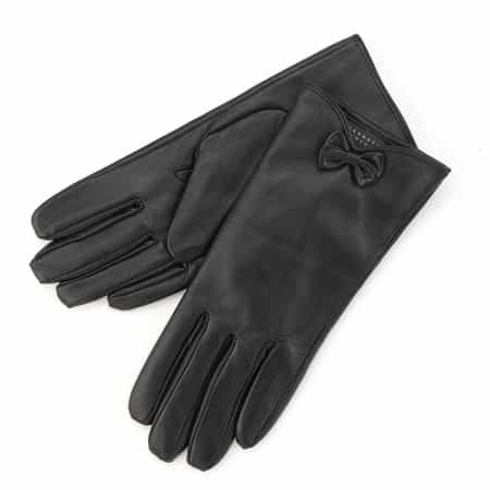 リボン付レザーグローブ