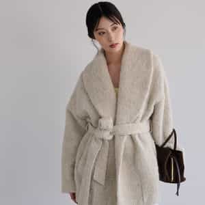 ショールカラーコート