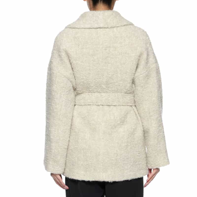 BARNEYS NEW YORK ショールカラーコート WHITE