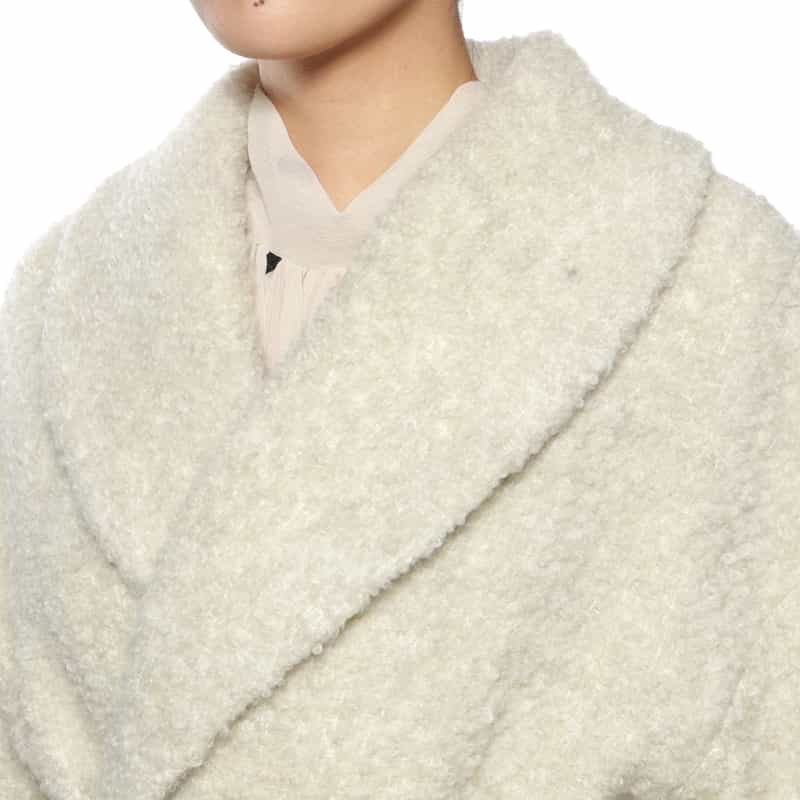 BARNEYS NEW YORK ショールカラーコート WHITE