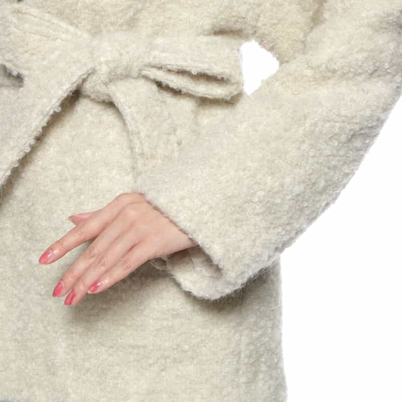 BARNEYS NEW YORK ショールカラーコート WHITE