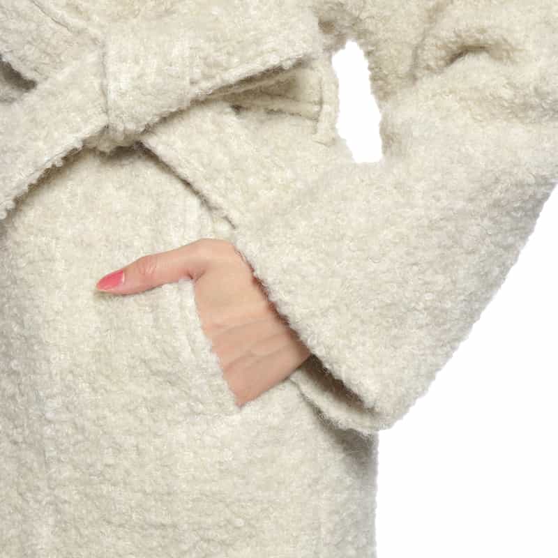 BARNEYS NEW YORK ショールカラーコート WHITE