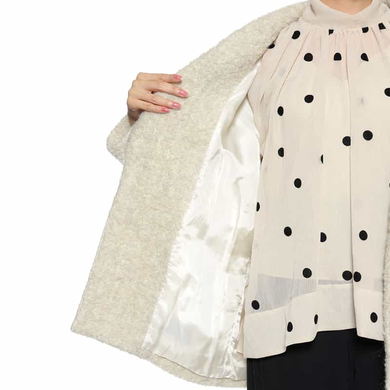 BARNEYS NEW YORK ショールカラーコート WHITE