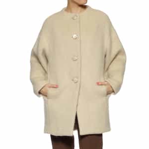 シャギー素材コクーンコート