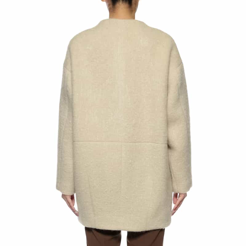 BARNEYS NEW YORK シャギー素材コクーンコート BEIGE