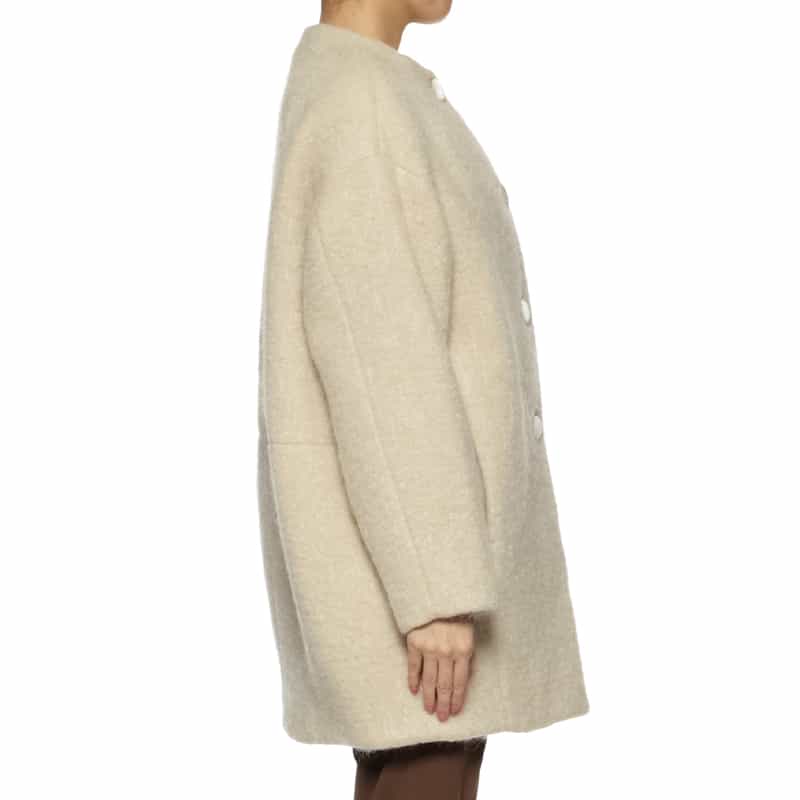 BARNEYS NEW YORK シャギー素材コクーンコート BEIGE