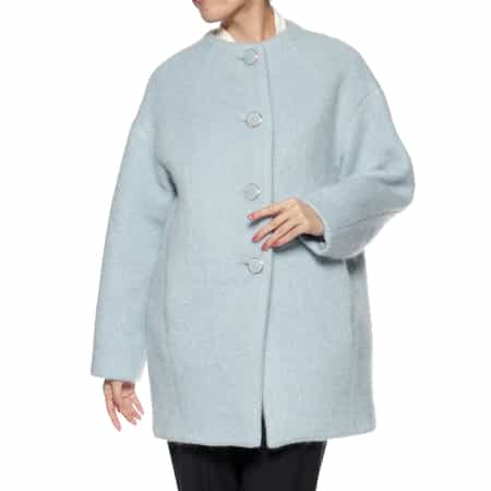 シャギー素材コクーンコート