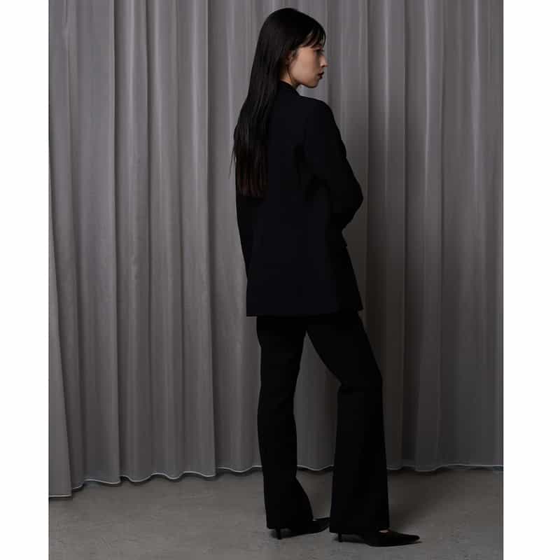 BARNEYS NEW YORK セットアップ カルゼ素材パンツ BLACK