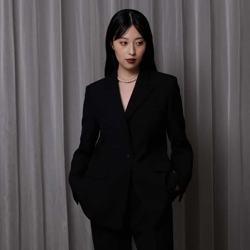 BARNEYS NEW YORK セットアップ カルゼ素材テーラードジャケット BLACK