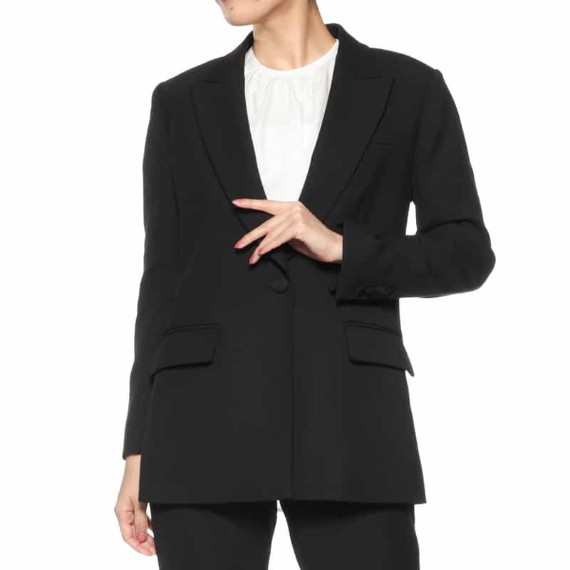 BARNEYS NEW YORK セットアップ カルゼ素材テーラードジャケット BLACK