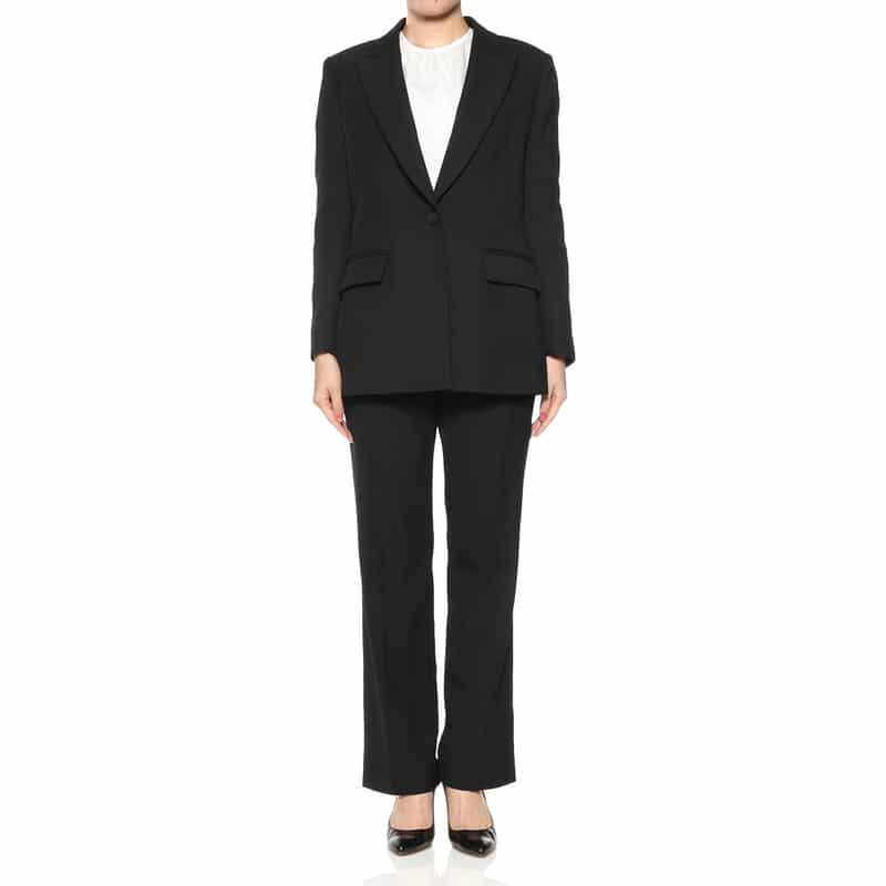 BARNEYS NEW YORK セットアップ カルゼ素材テーラードジャケット BLACK