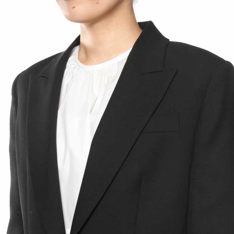 BARNEYS NEW YORK セットアップ カルゼ素材テーラードジャケット BLACK