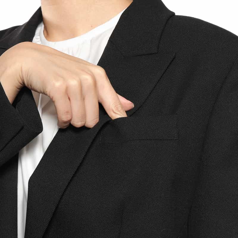 BARNEYS NEW YORK セットアップ カルゼ素材テーラードジャケット BLACK