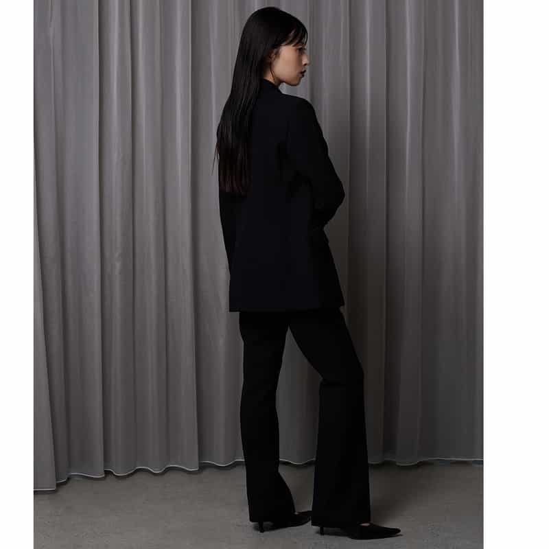 BARNEYS NEW YORK セットアップ カルゼ素材テーラードジャケット BLACK