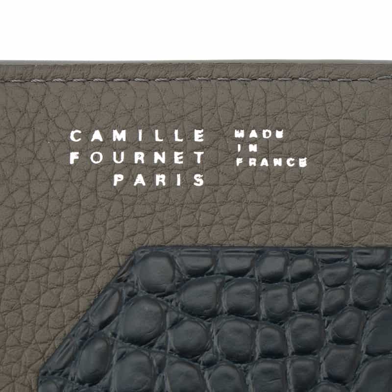 CAMILLE FOURNET CAMILLE FOURNET ＜カミーユ フォルネ＞コンビネーションレザーカードケース GRAY