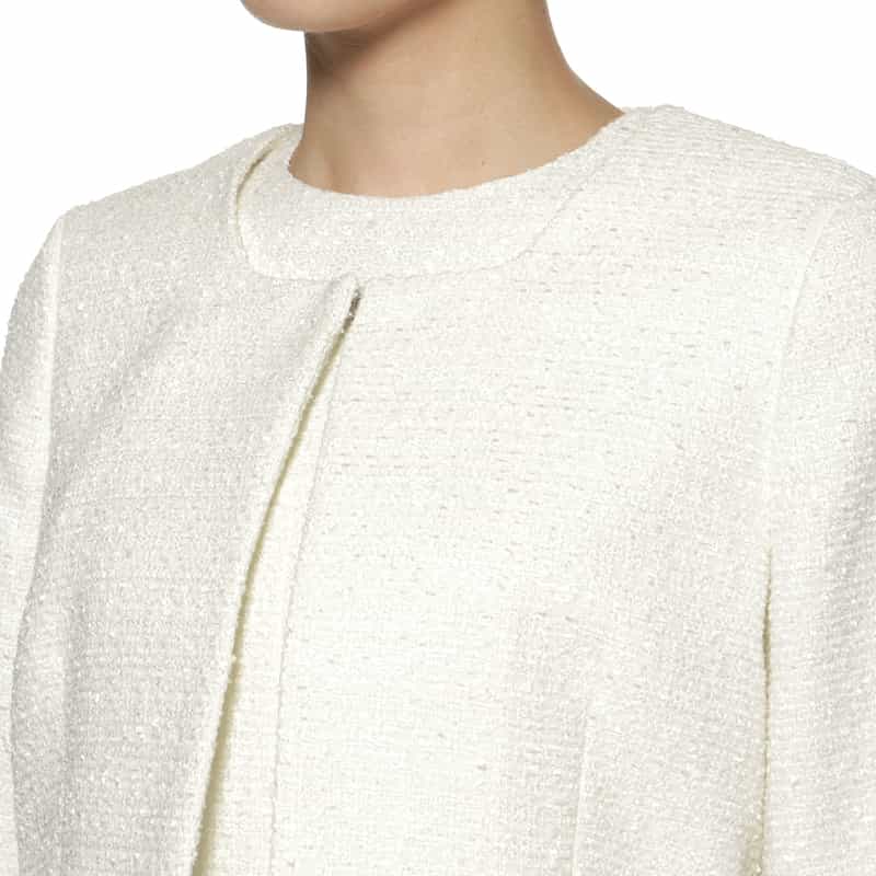 BARNEYS NEW YORK セットアップ ツイード素材コンパクトジャケット WHITE