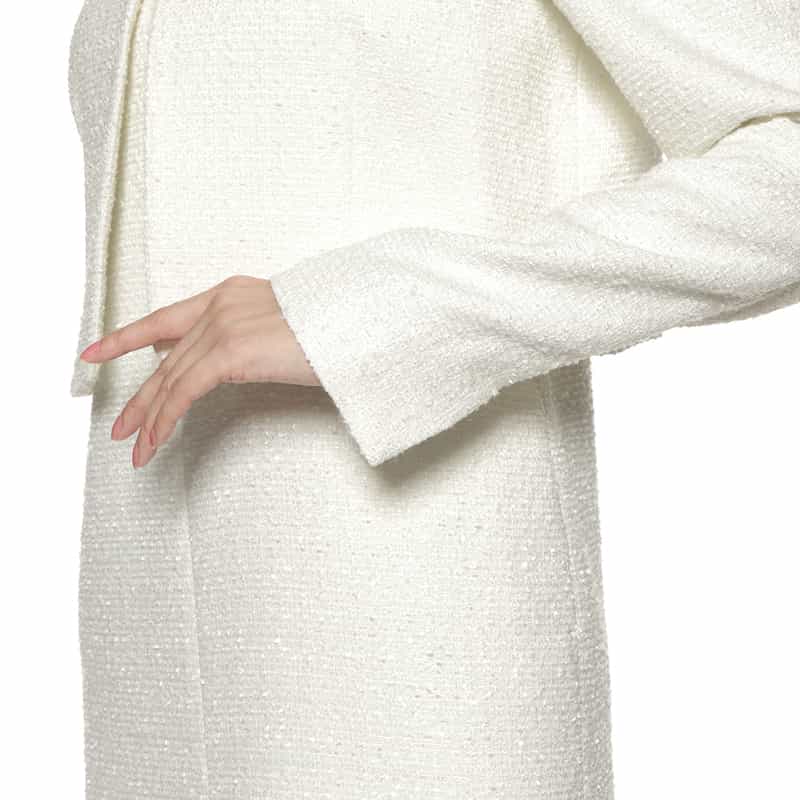 BARNEYS NEW YORK セットアップ ツイード素材コンパクトジャケット WHITE