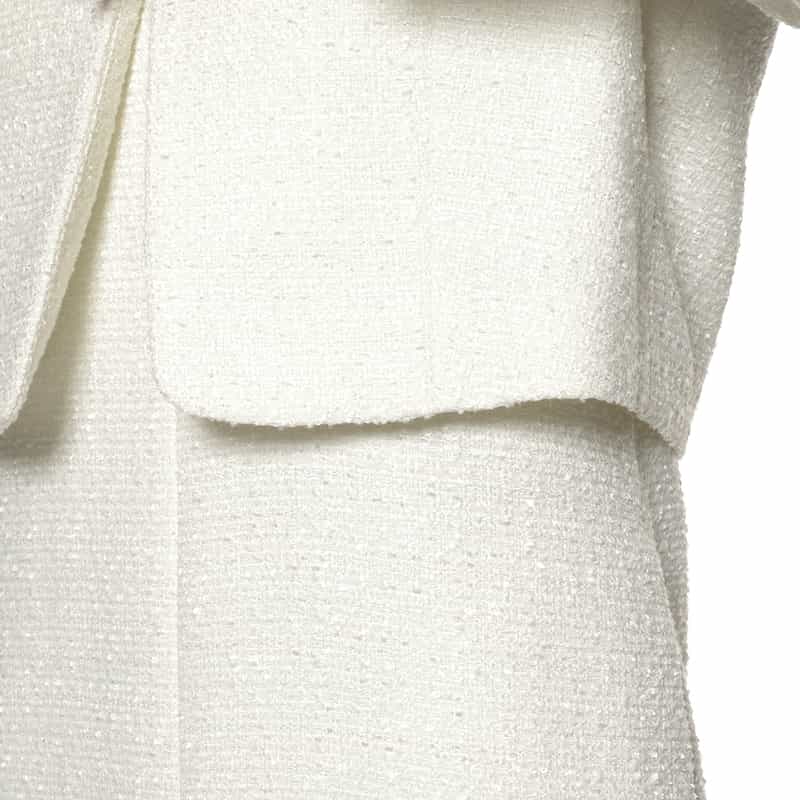 BARNEYS NEW YORK セットアップ ツイード素材コンパクトジャケット WHITE