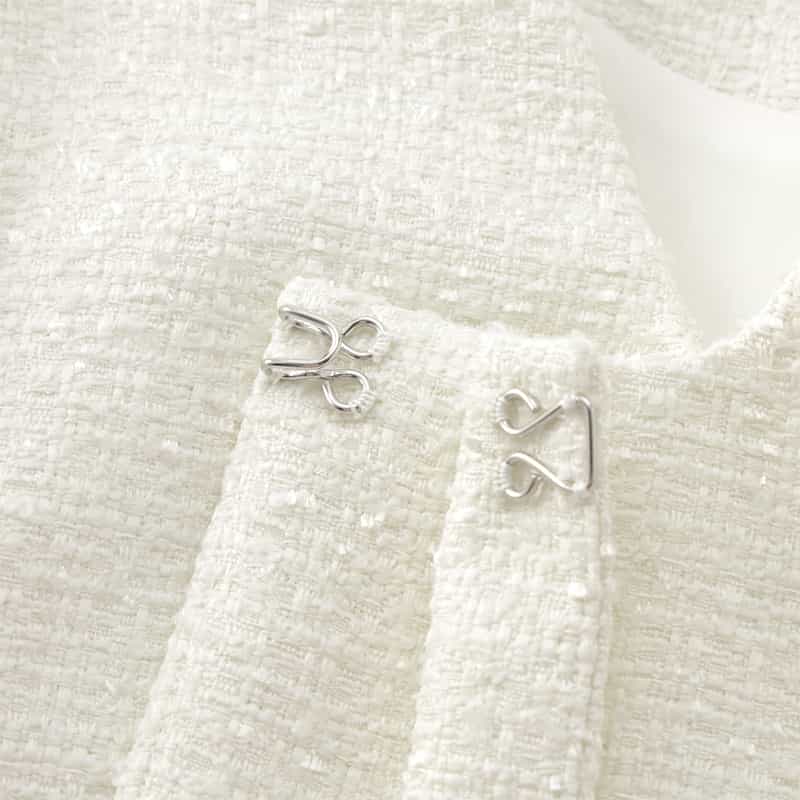 BARNEYS NEW YORK セットアップ ツイード素材コンパクトジャケット WHITE