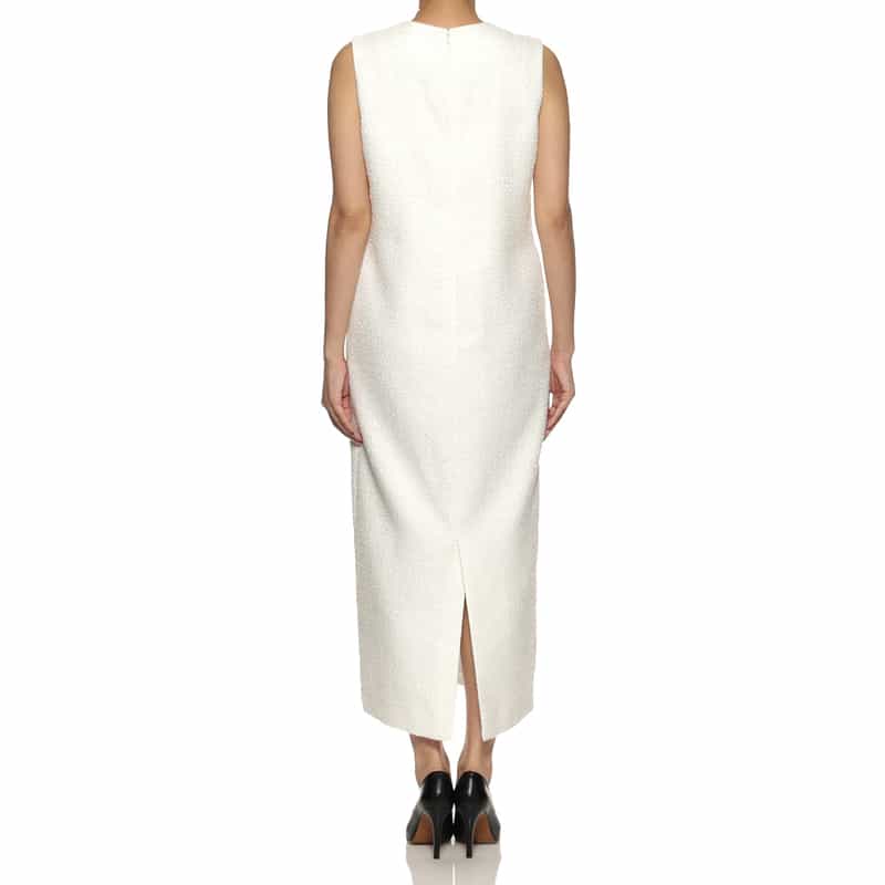 BARNEYS NEW YORK セットアップ ツイード素材ロングドレス WHITE