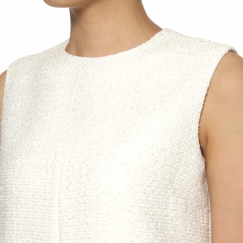 BARNEYS NEW YORK セットアップ ツイード素材ロングドレス WHITE