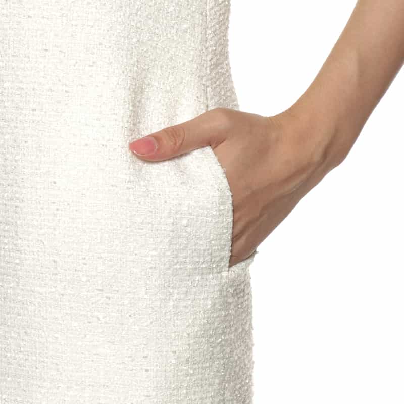 BARNEYS NEW YORK セットアップ ツイード素材ロングドレス WHITE