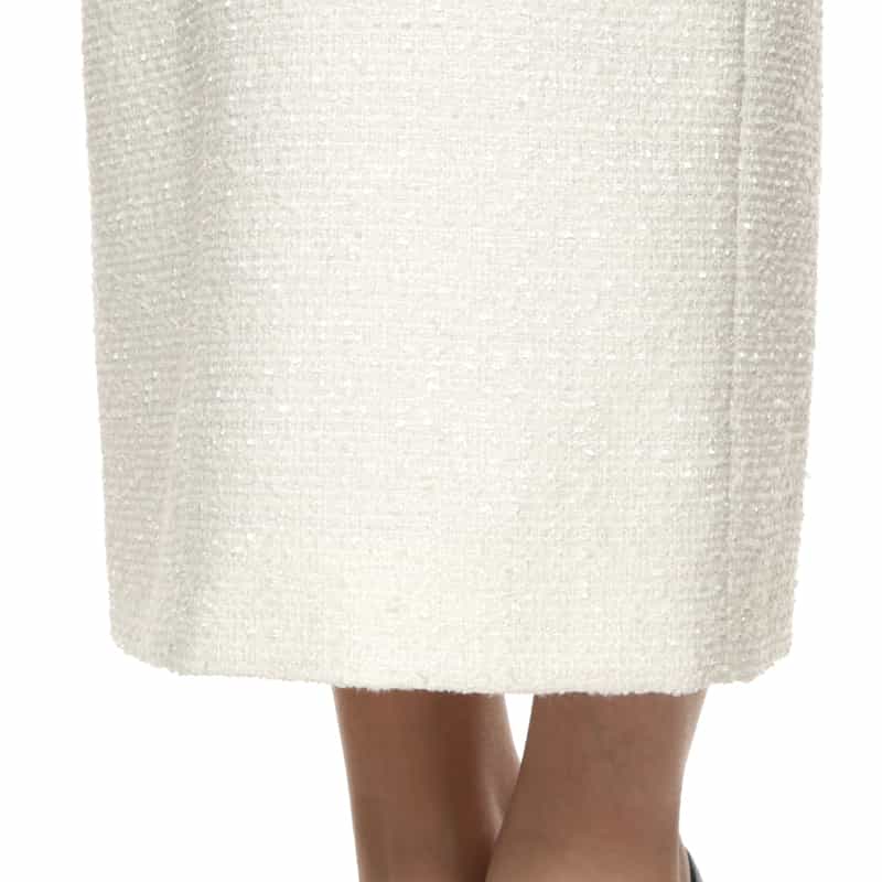 BARNEYS NEW YORK セットアップ ツイード素材ロングドレス WHITE