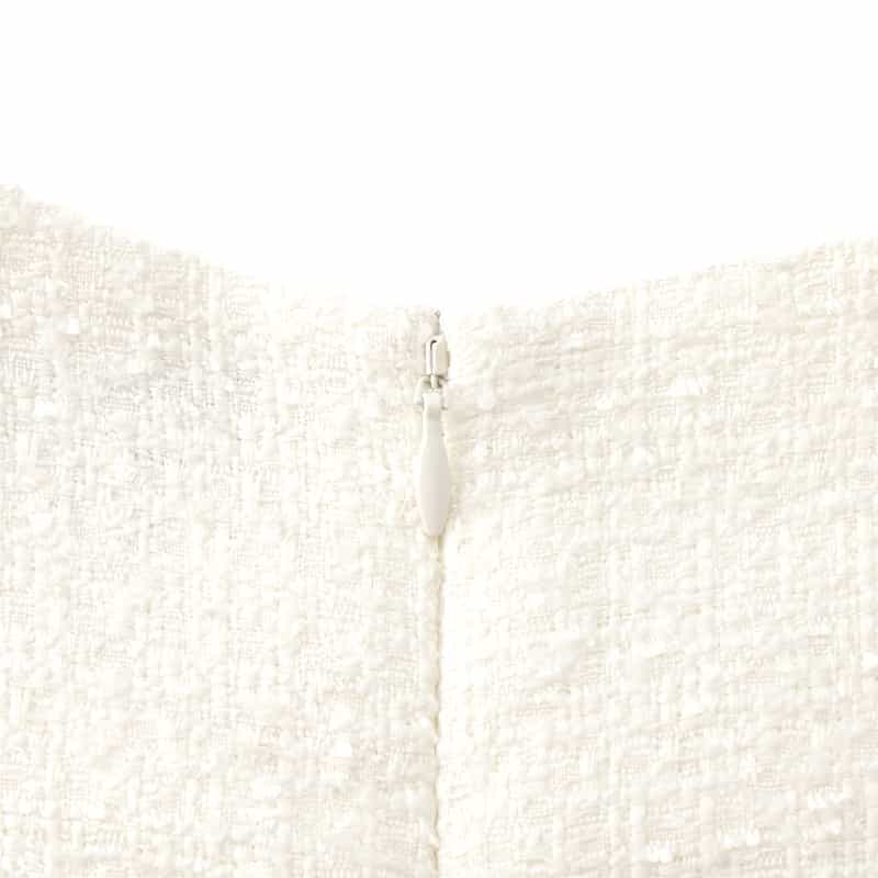 BARNEYS NEW YORK セットアップ ツイード素材ロングドレス WHITE