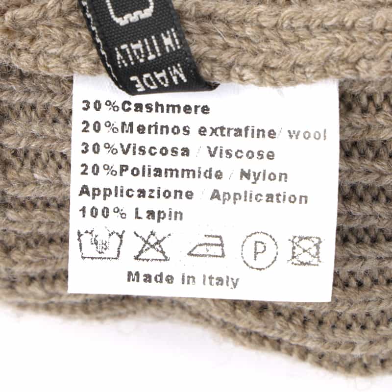 ALPO ALPO ＜アルポ＞レッキスファー付きフィンガーレスニットグローブ BEIGE