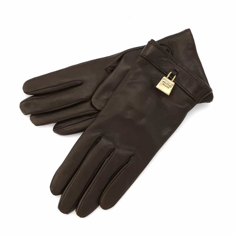 ALPO ALPO ＜アルポ＞南京錠付きレザーグローブ DARK BROWN