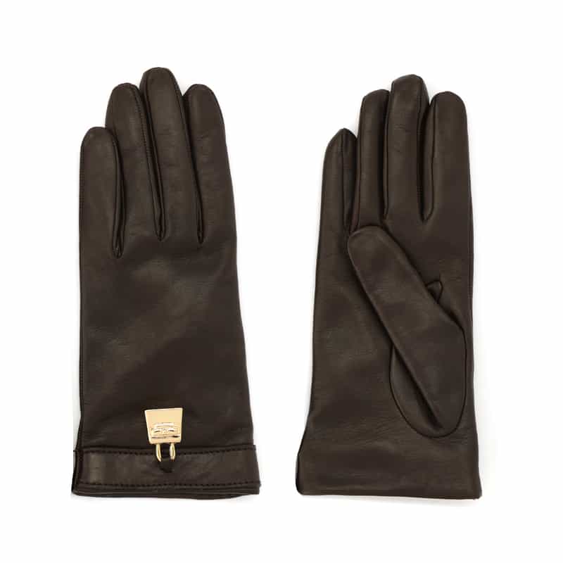 ALPO ALPO ＜アルポ＞南京錠付きレザーグローブ DARK BROWN