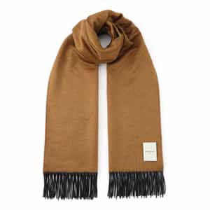 PIACENZA ＜ピアチェンツァ＞ シルクカシミヤ素材バイカラー フリンジスカーフ