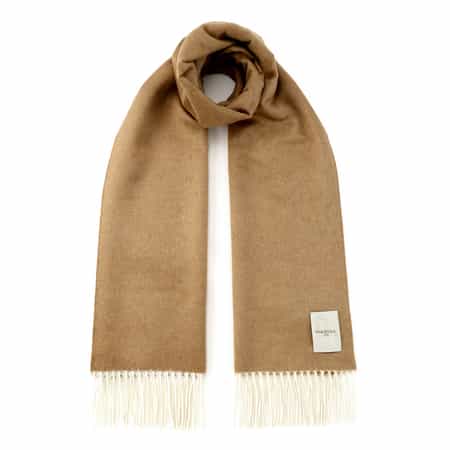 PIACENZA ＜ピアチェンツァ＞ シルクカシミヤ素材バイカラー フリンジスカーフ