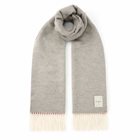 PIACENZA ＜ピアチェンツァ＞ シルクカシミヤ素材バイカラー フリンジスカーフ