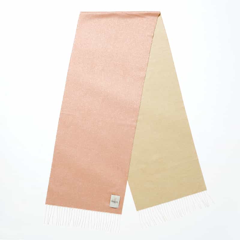 PIACENZA PIACENZA ＜ピアチェンツァ＞ バイカラー フリンジスカーフ LIGHT PINK