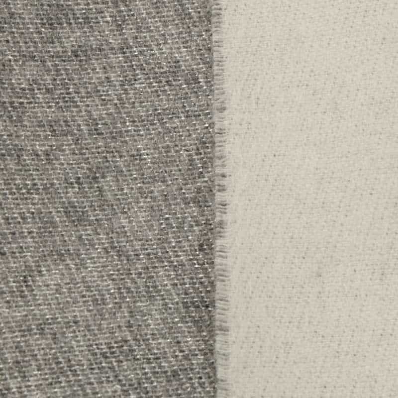 PIACENZA PIACENZA ＜ピアチェンツァ＞ バイカラー フリンジスカーフ LIGHT GRAY