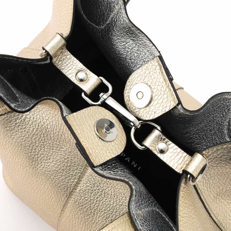 RIPANI RIPANI<リパーニ> メタリックハンドバッグ “ANNA“ GOLD