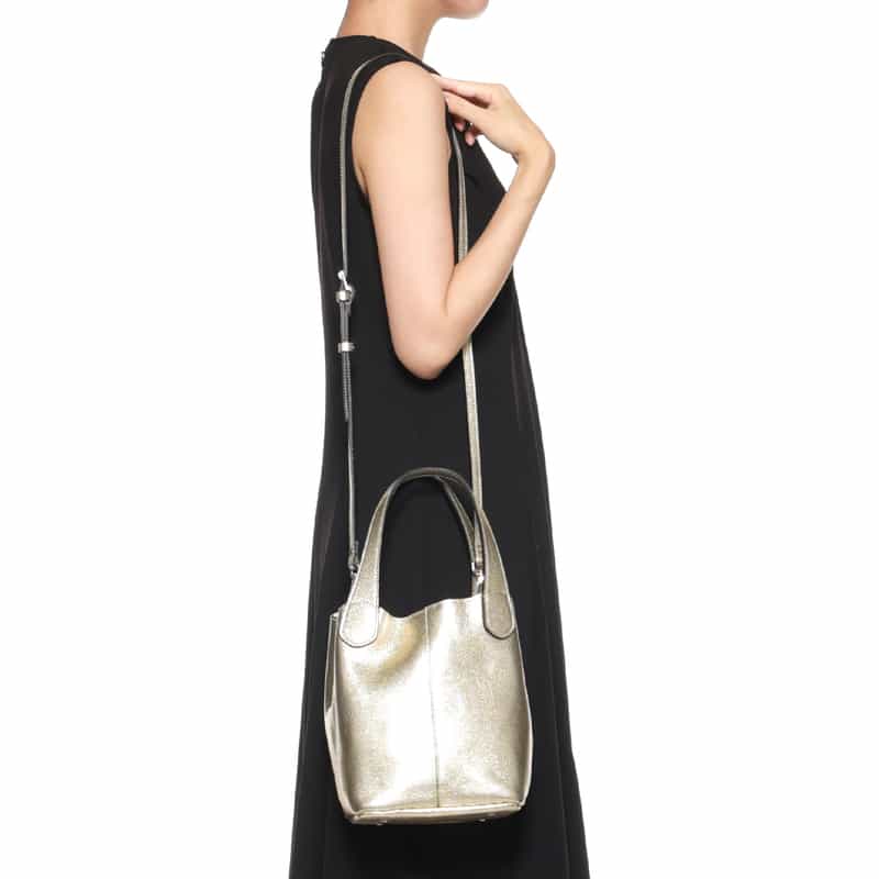 RIPANI RIPANI<リパーニ> メタリックハンドバッグ “ANNA“ GOLD