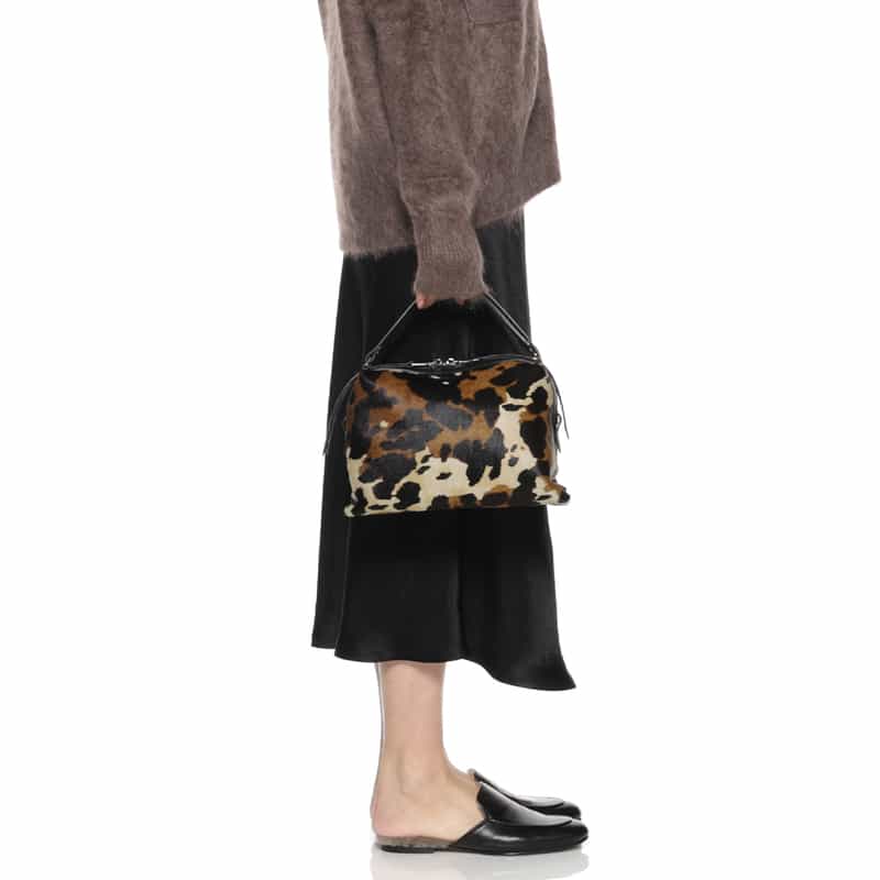 RIPANI RIPANI<リパーニ> アニマル柄ショルダーバッグ “RONDINE“ BROWN