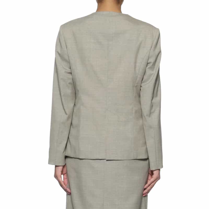 KIYOMI SAITO KIYOMI SAITO ＜キヨミ サイトウ＞ バーニーズ　ニューヨーク限定セットアップノーカラージャケット GREIGE