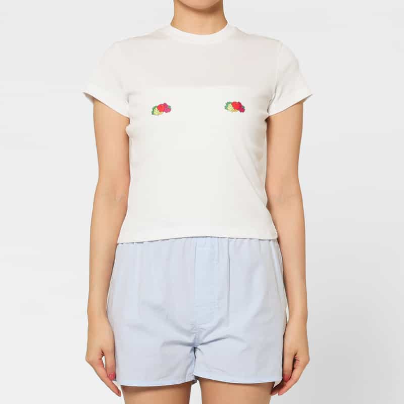 HOMME GIRLS HOMME GIRLS ＜オム ガールズ＞ フルーツプリントTシャツ WHITE