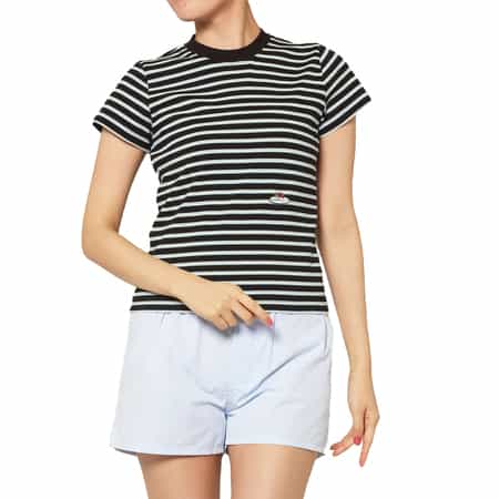 HOMME GIRLS ＜オム ガールズ＞ マルチボーダー柄Tシャツ