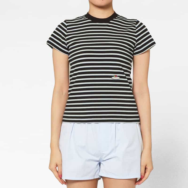 HOMME GIRLS HOMME GIRLS ＜オム ガールズ＞ マルチボーダー柄Tシャツ MULTI COLOR