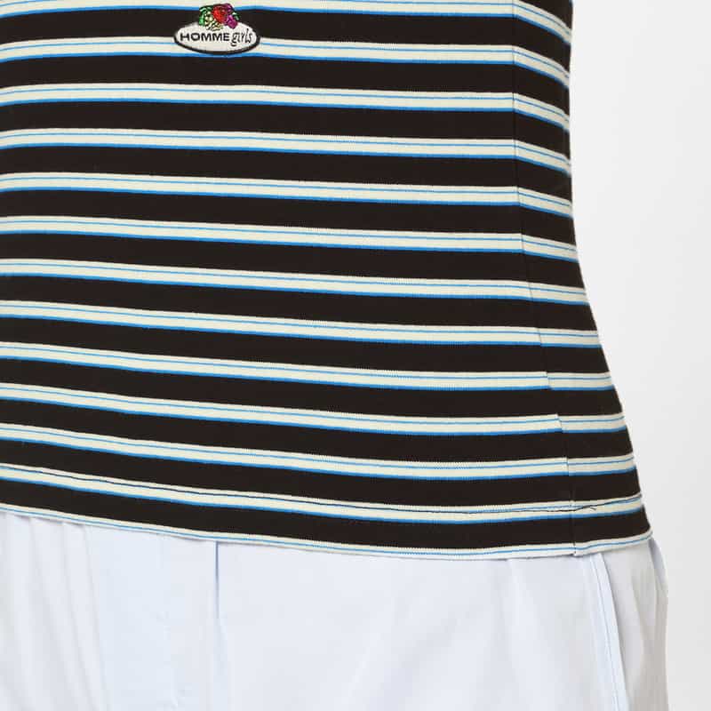 HOMME GIRLS HOMME GIRLS ＜オム ガールズ＞ マルチボーダー柄Tシャツ MULTI COLOR