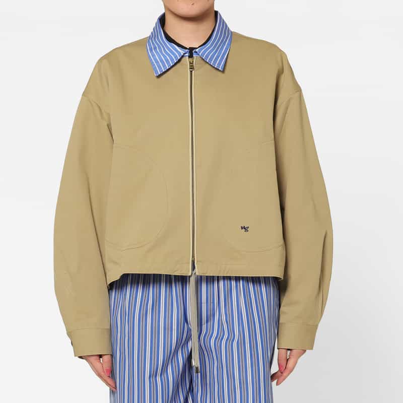 HOMME GIRLS HOMME GIRLS ＜オム ガールズ＞ ジップアップパラシュートジャケット BEIGE